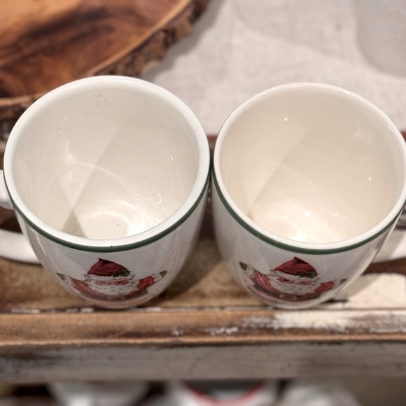 Set of 2 Traditions Holiday Celebrations by Christopher Radko Santa Cup/Mug - Picture 2 of 7